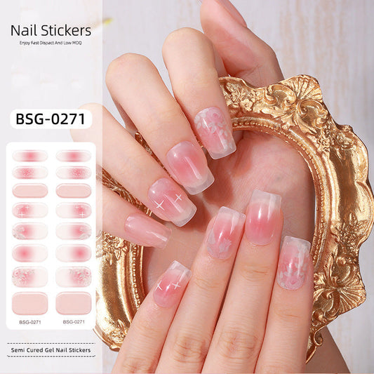 Semicured UV gel nail sticker kit BSG-0271