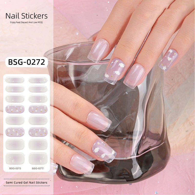 Semicured UV gel nail sticker kit BSG-0272