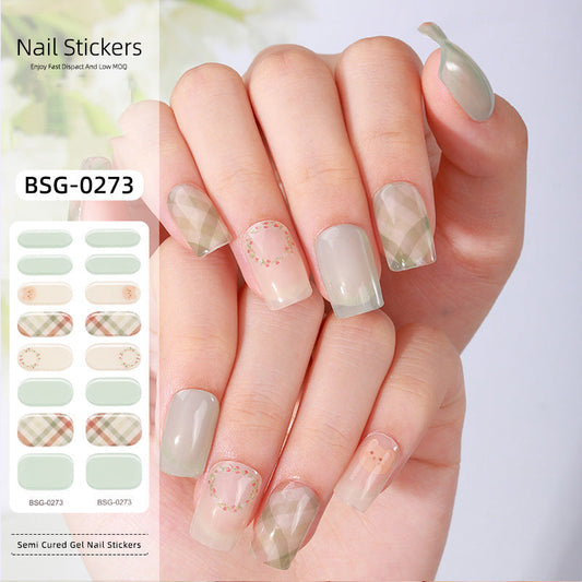 Semicured UV gel nail sticker kit BSG-0273