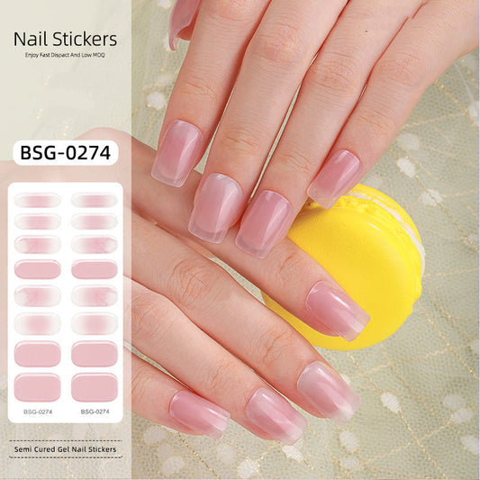 Semicured UV gel nail sticker kit BSG-0274