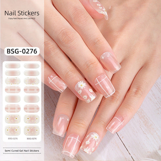 Semicured UV gel nail sticker kit BSG-0276