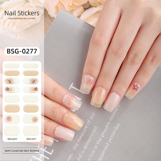 Semicured UV gel nail sticker kit BSG-0277