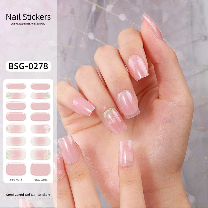 Semicured UV gel nail sticker kit BSG-0278