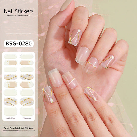 Semicured UV gel nail sticker kit BSG-0280