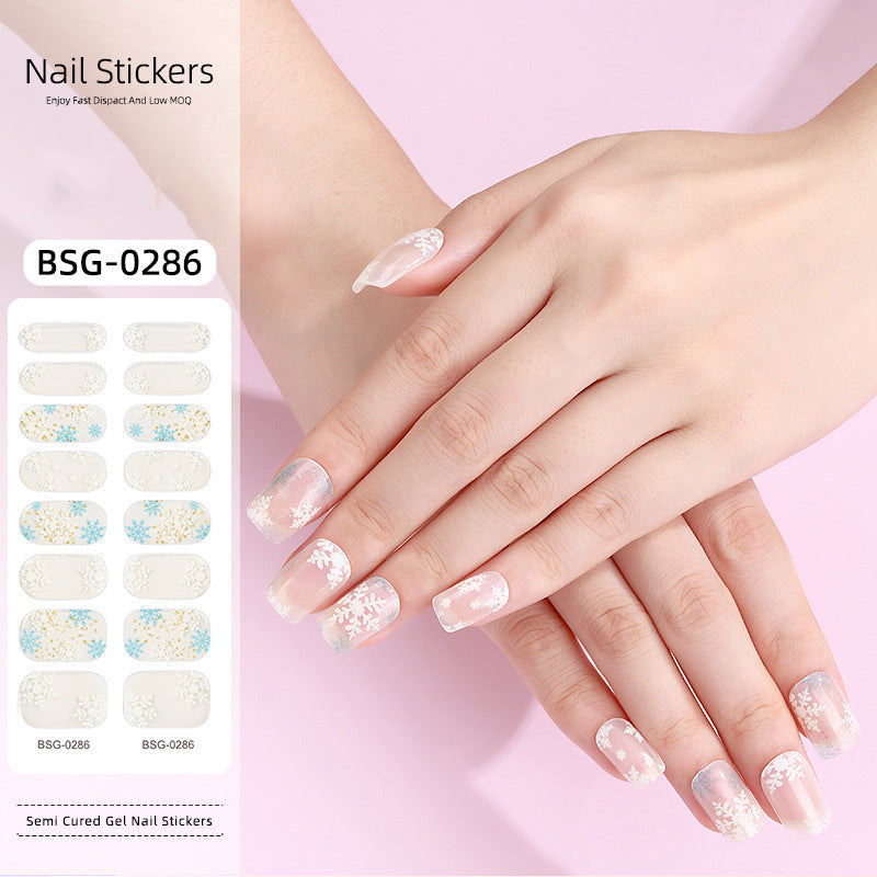 Semicured UV gel nail sticker kit BSG-0286