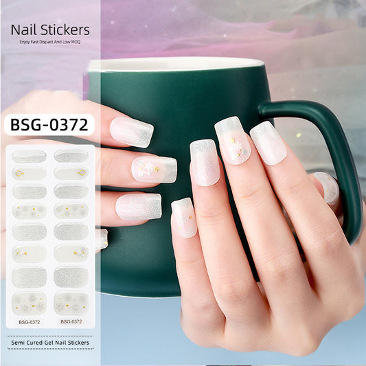 Semicured UV gel nail sticker kit BSG0372