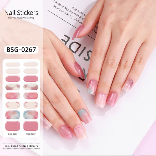 Semicured UV gel nail sticker kit BSG-0267