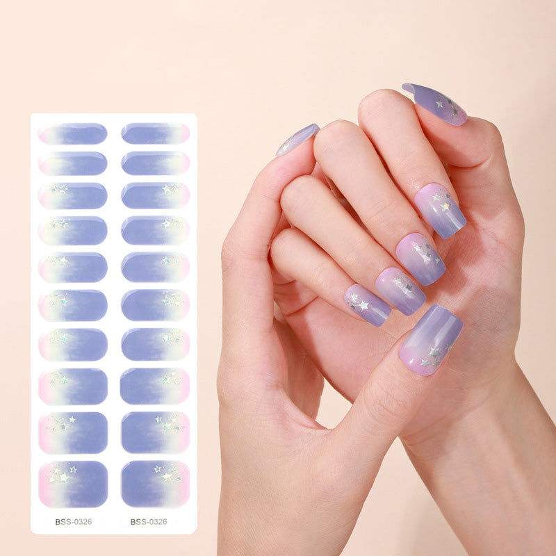 Semicured UV gel nail sticker kit BSS-0326