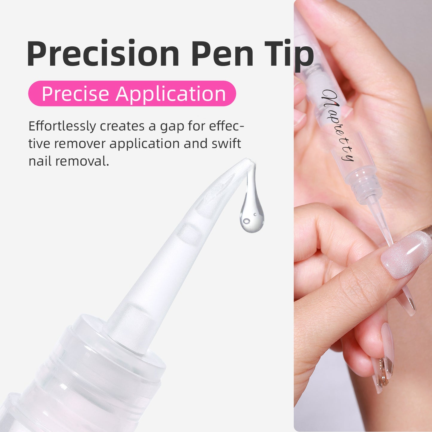 napretty Click & Remove Pen for Multi-functional 5ml Press on Nails Nail Glue