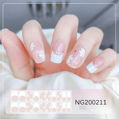 Hot Semicured UV gel nail sticker kit