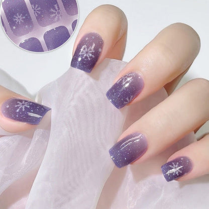 Hot Semicured UV gel nail sticker kit