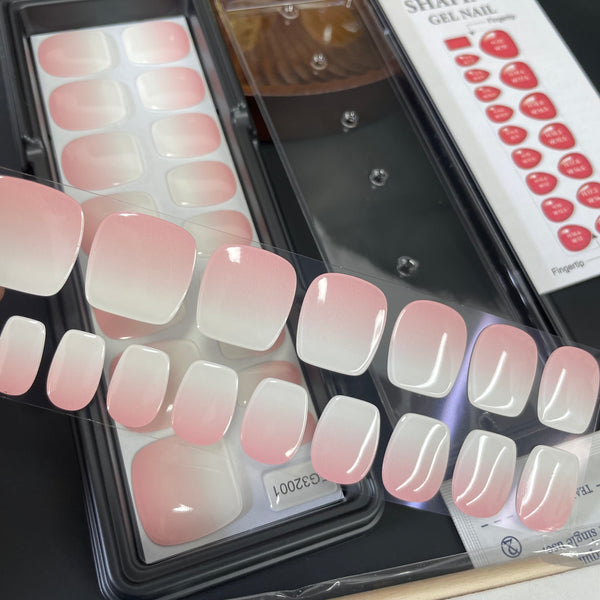 Pink Ombre|32 Pcs Soft Gel Press-On Nails Real Gel Nail Extensions