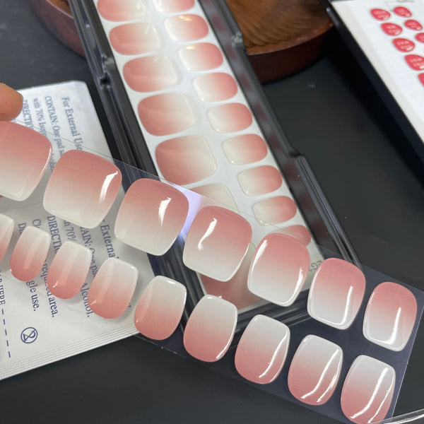 Nude Ombre|32 Pcs Soft Gel Press-On Nails Real Gel Nail Extensions