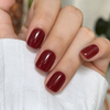 Burgundy manicure|32 Pcs Soft Gel Press-On Nails Real Gel Nail Extensions
