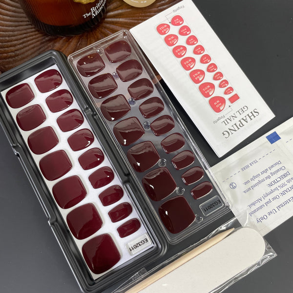 Burgundy manicure|32 Pcs Soft Gel Press-On Nails Real Gel Nail Extensions