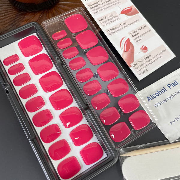Fuchsia Manicure|32 Pcs Soft Gel Press-On Nails Real Gel Nail Extensions