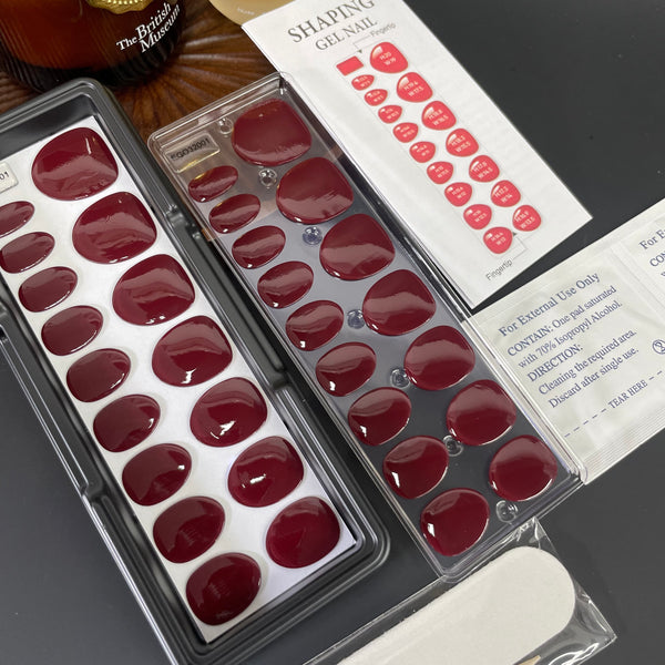 Burgundy Oval|32 Pcs Soft Gel Press-On Nails Real Gel Nail Extensions