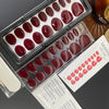 Burgundy Oval|32 Pcs Soft Gel Press-On Nails Real Gel Nail Extensions