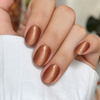 Brown Ombre Cat Eye|32 Pcs Soft Gel Press-On Nails Real Gel Nail Extensions