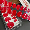 Red Oval|32 Pcs Soft Gel Press-On Nails Real Gel Nail Extensions