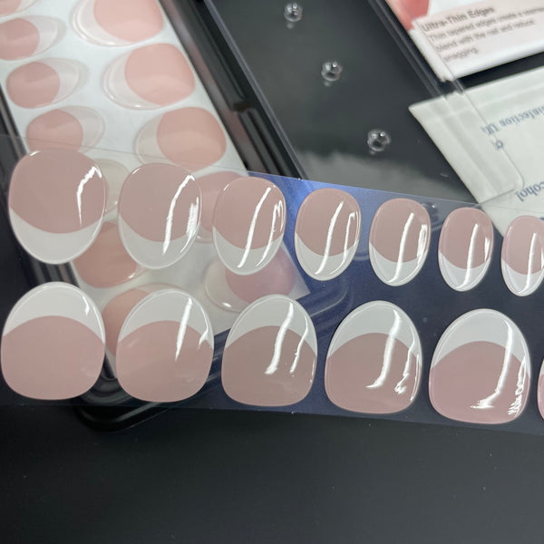 French Oval|32 Pcs Soft Gel Press-On Nails Real Gel Nail Extensions