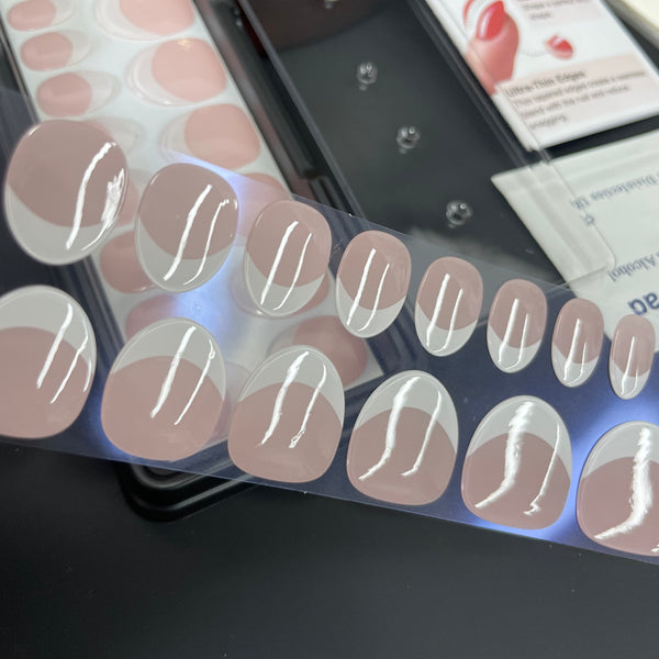 French Oval|32 Pcs Soft Gel Press-On Nails Real Gel Nail Extensions