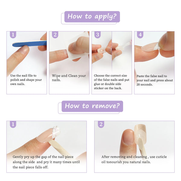 French Style Fake Nails