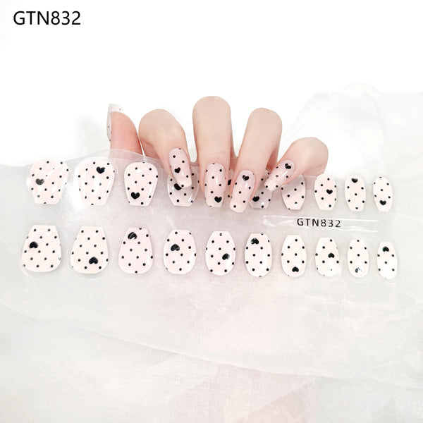 Semi-curing gel nail extensions