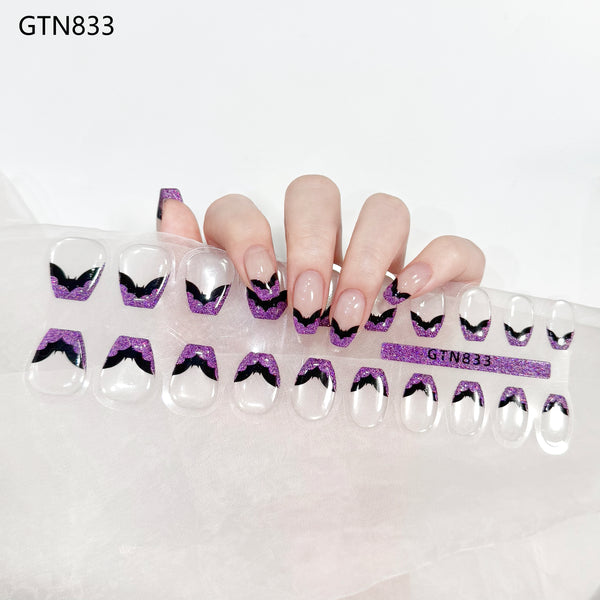 Semi-curing gel nail extensions