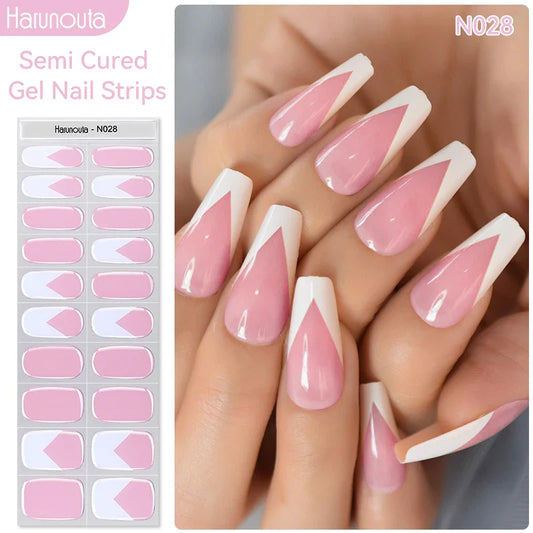 Semi-cured Gel Nail sticker N028