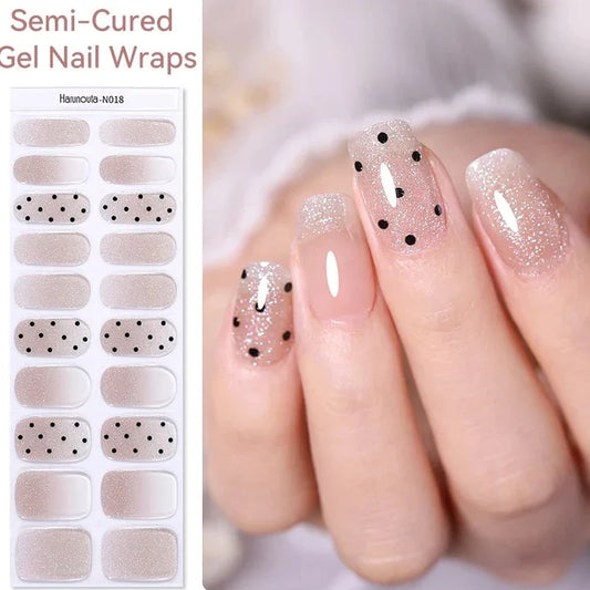 Semi-cured Gel Nail Wraps N018