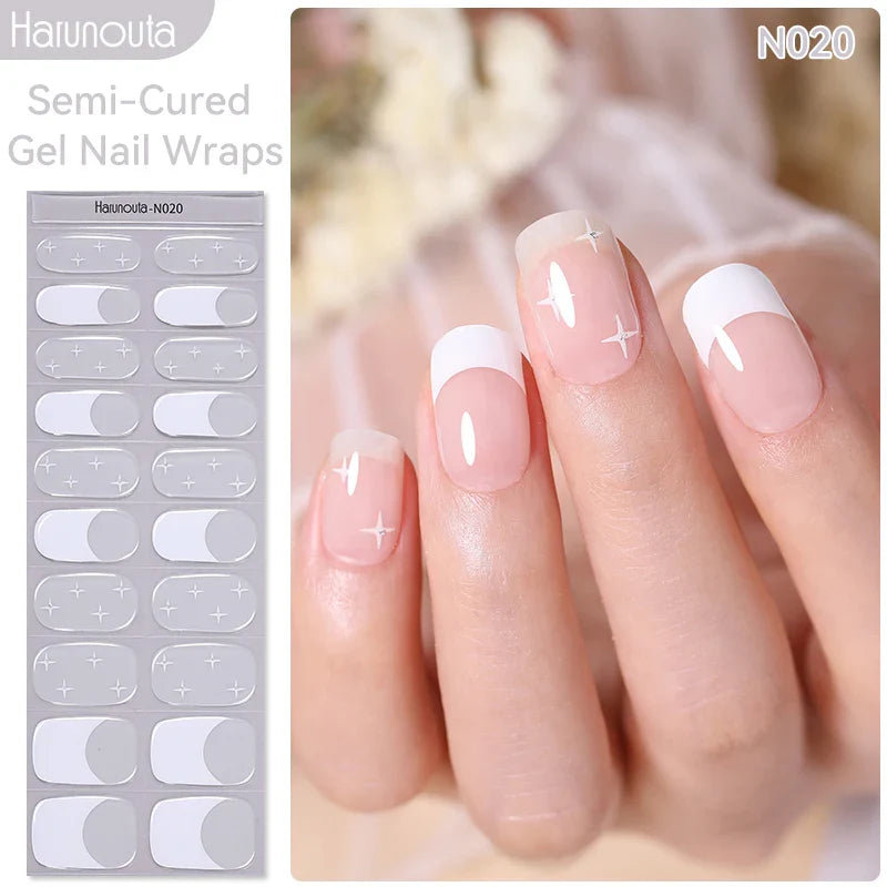 Semi-cured Gel Nail Wraps N020