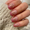 UV-free gel nail Red Glitter