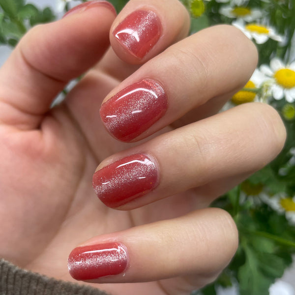 UV-free gel nail Orange Glitter