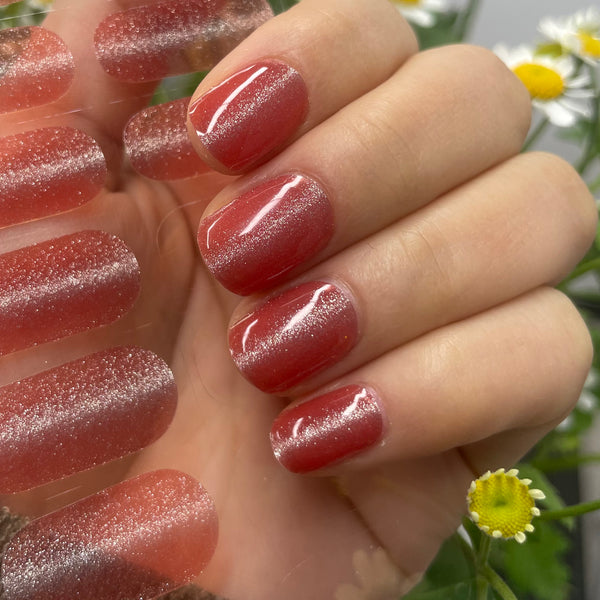 UV-free gel nail Orange Glitter