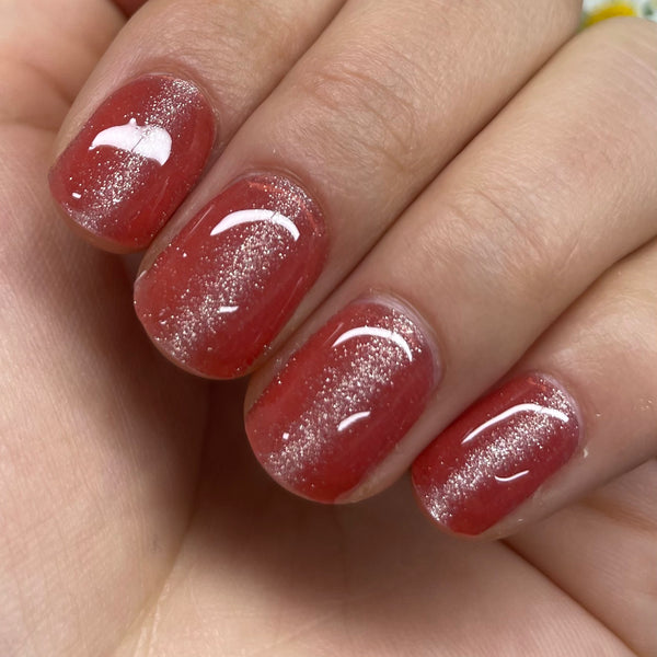 UV-free gel nail Orange Glitter