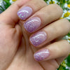 UV-free gel nail Purple Glitter