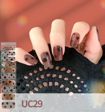 Semicured UV gel nail sticker061201