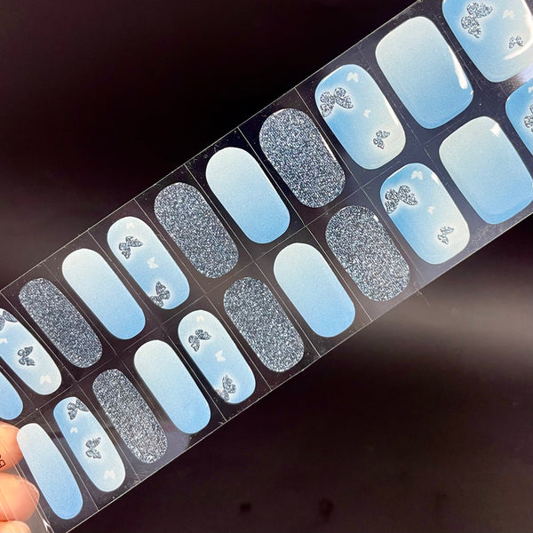 UV-Free Gel Nail Blue Butterfly