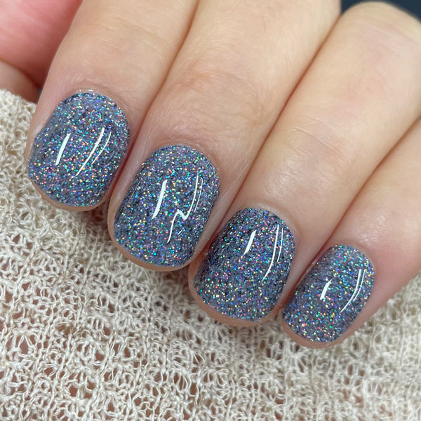 UV-Free Gel Nail Grey Glitter