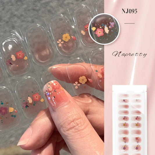 Semicured UV gel nail sticker kit FLOWER