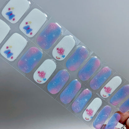 Semicured UV gel nail stickers NJ6200