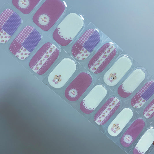 Semicured UV gel nail stickers NJ6209