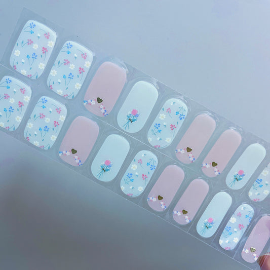 Semicured UV gel nail stickers NJ6195