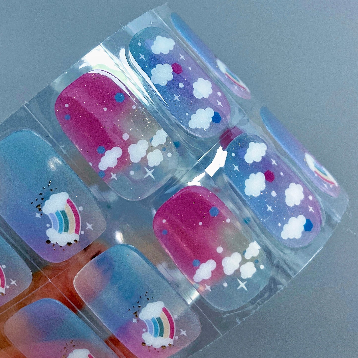 Semicured UV gel nail stickers NJ6193