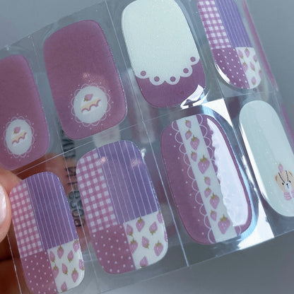 Semicured UV gel nail stickers NJ6209