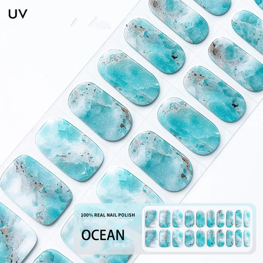 Semicured UV gel nail sticker kit NG200430