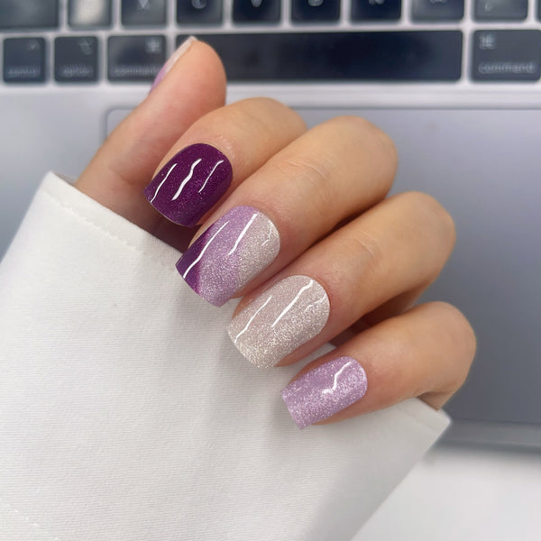 Purple White Glitter