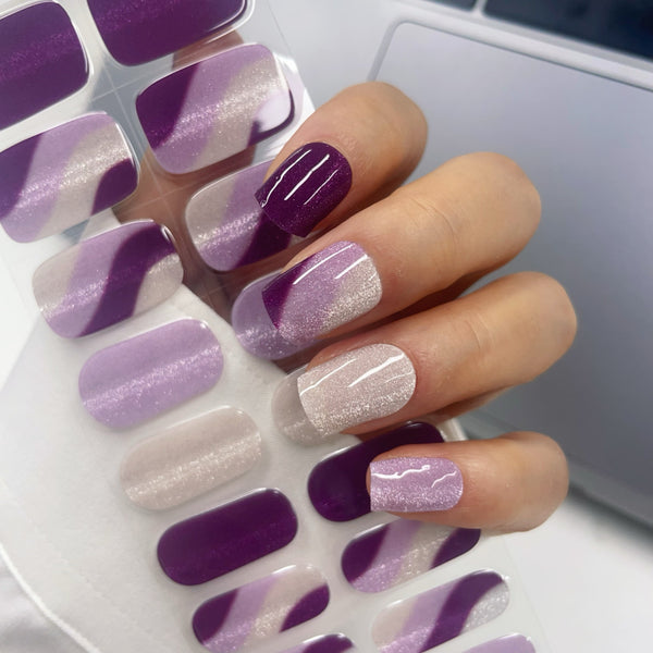 Purple White Glitter