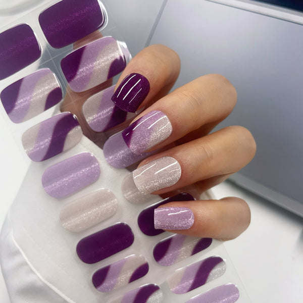 Purple White Glitter